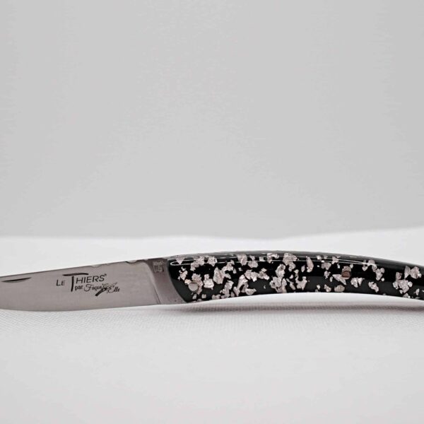 Thiers 10cm Feuille d'Argent fond Noir
