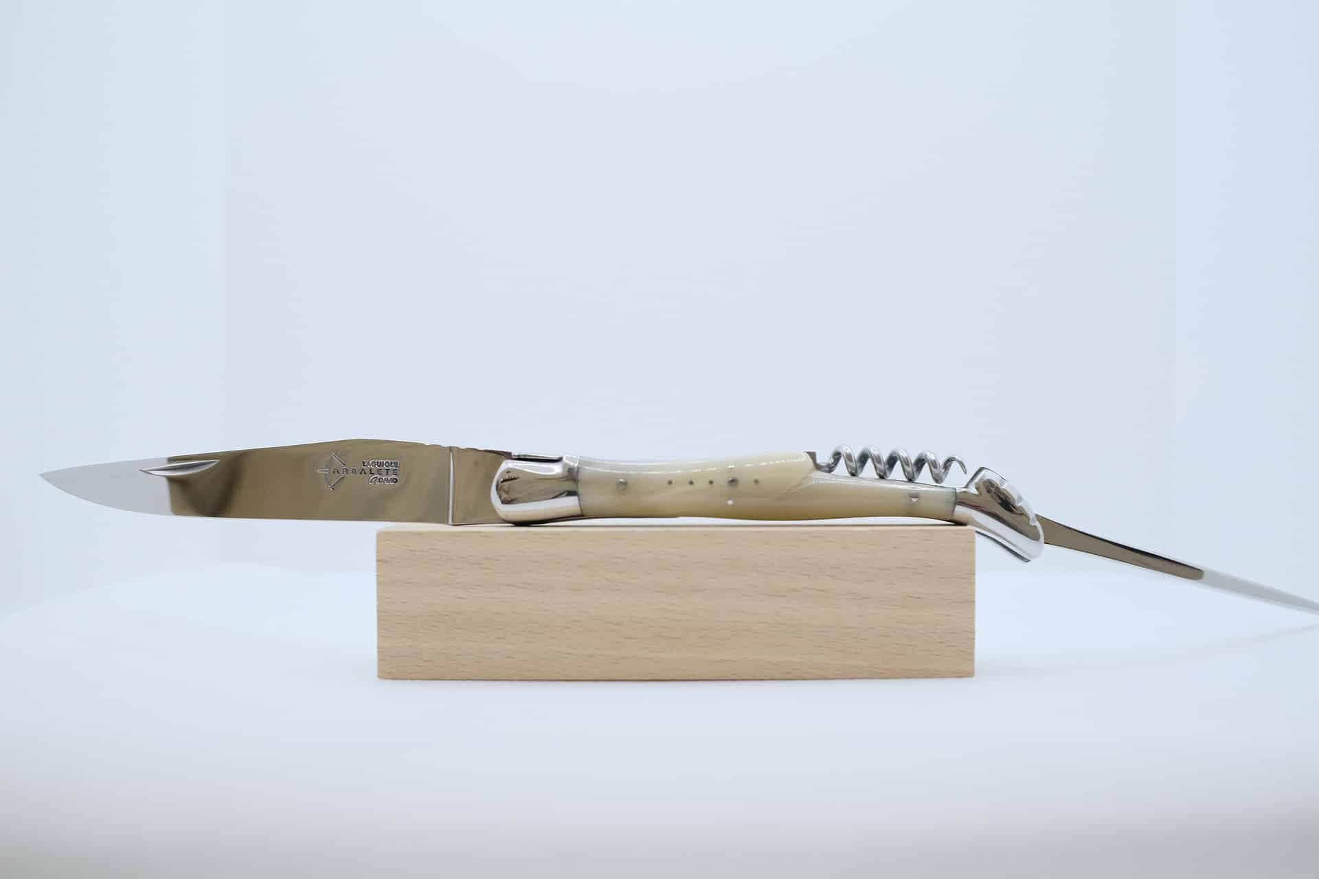 Laguiole 12cm 3 pièces Pointe de Corne Blonde – Image 2