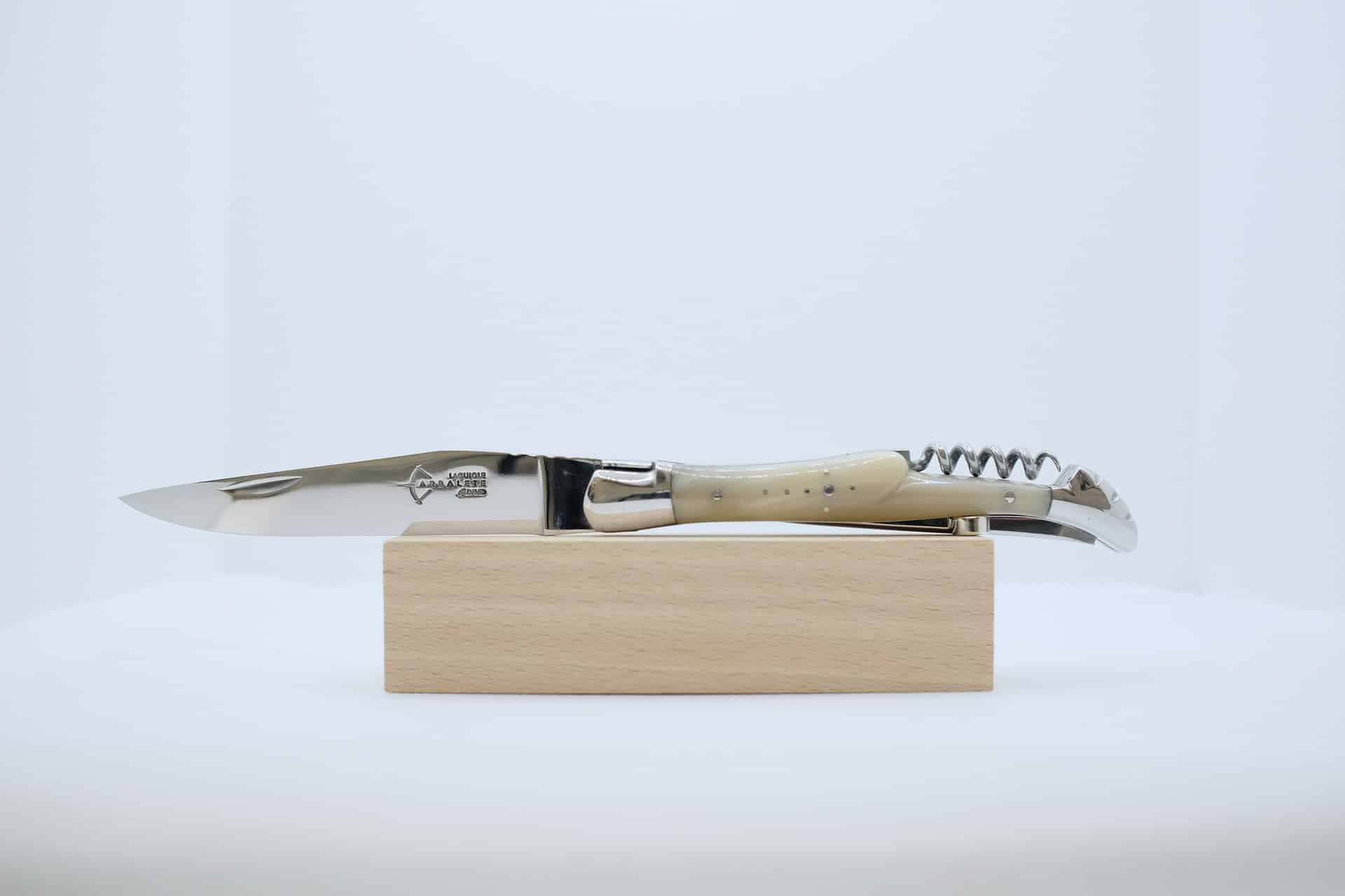 Laguiole 12cm 3 pièces Pointe de Corne Blonde