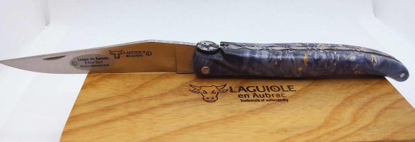 Laguiole Plein Manche 12cm, collection Cosmos, modèle Terre Loupe de sureau