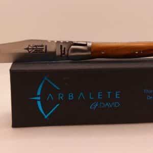 Laguiole Olivier 12cm avec 2 mitres inox brossé